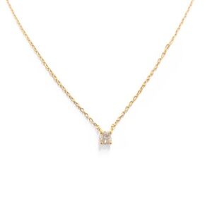 4mm CZ Pendant Necklace